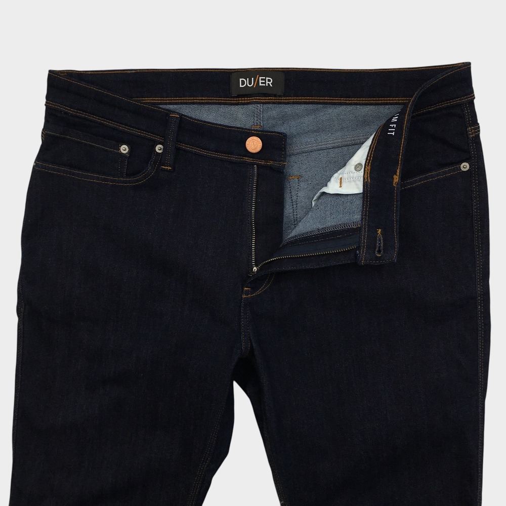 DU/ER L2X Slim Fit Jeans Mens 38x26 Performance‎ Denim Dark Wash Indigo Pants